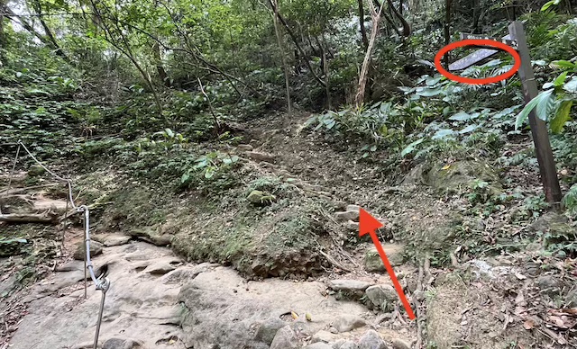 fork to Pipa Cave Waterfall
