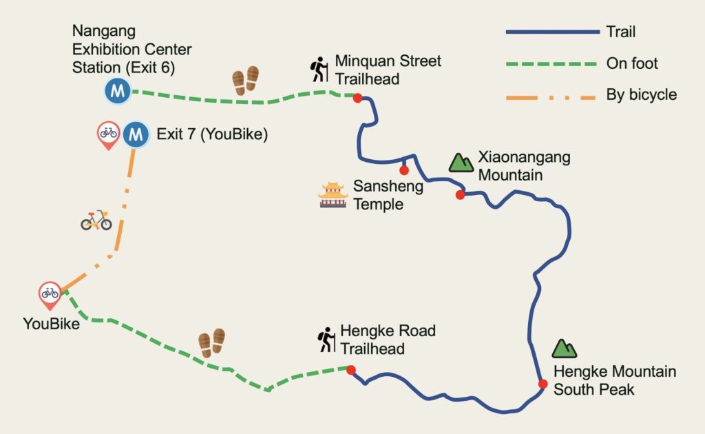 Xiaonangang Mountain map